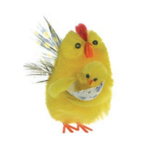 Gallo con cría en huevo 6 cm · 18 unidades · Artipas