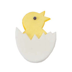 Pollos en cáscara 45x35 mm · 48 unidades · Artipas