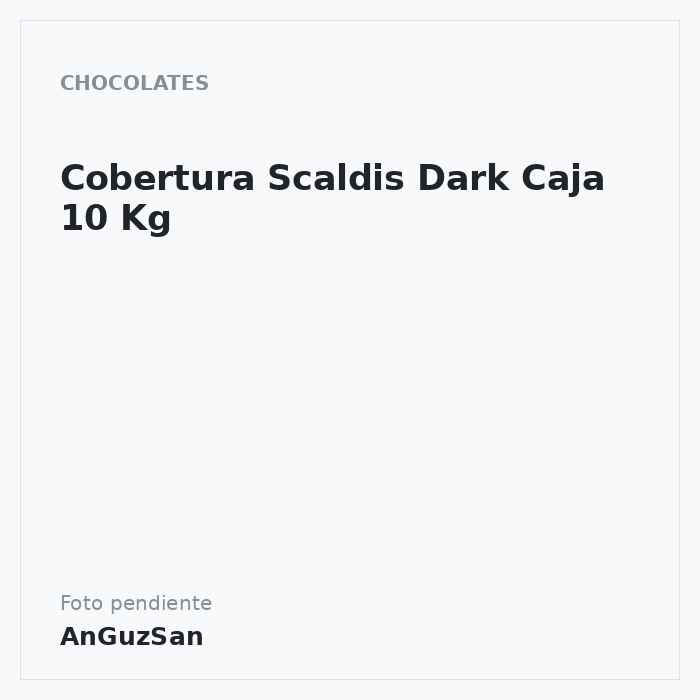 Cobertura Scaldis Dark  Caja 10 Kg · 10 unidades · Zeelandia