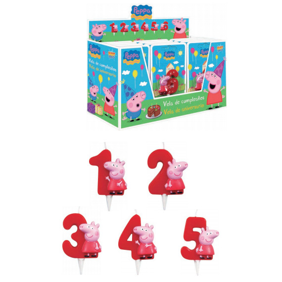 Display Velas Peppa Pig · 12 unidades · Artipas