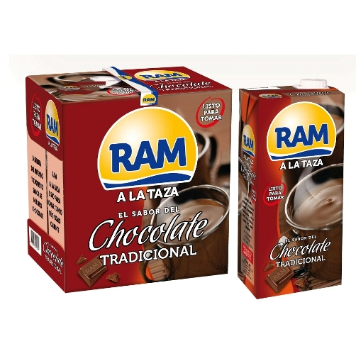 Chocolate Hecho Ram Caja 6 Brick 1 litro · 6 unidades