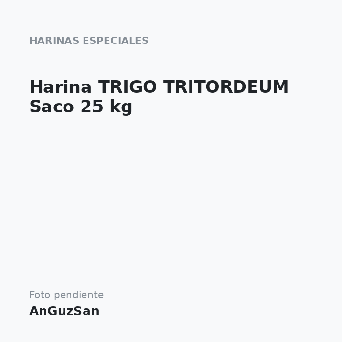 Harina TRIGO TRITORDEUM Saco 25 kg · BOBO