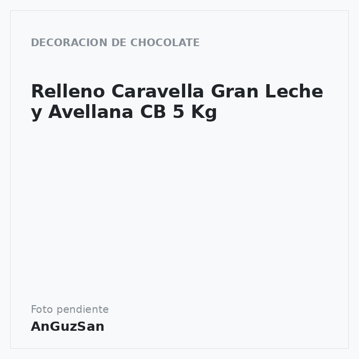 Relleno Caravella Gran Leche y Avellana CB 5 Kg · 5 unidades · Master Martini