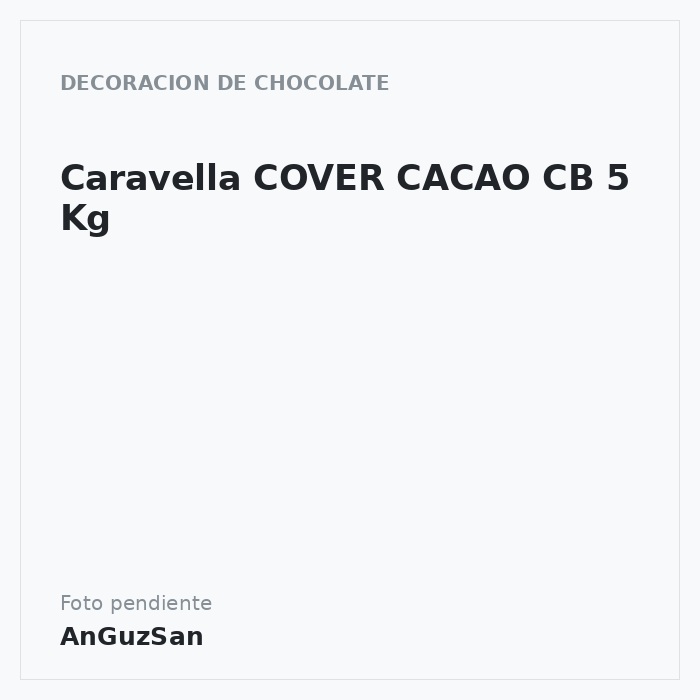 Caravella COVER CACAO  CB 5 Kg · 5 unidades · Master Martini