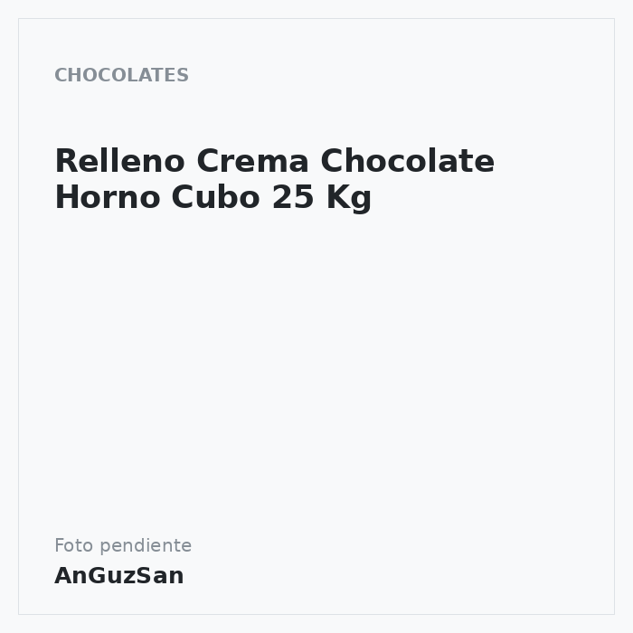 Relleno Crema Chocolate Horno Cubo 25 Kg · 25 unidades · Cremico