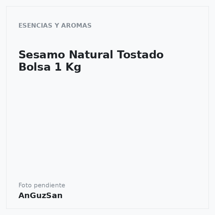 Sesamo Natural Tostado Bolsa 1 Kg · La piedra