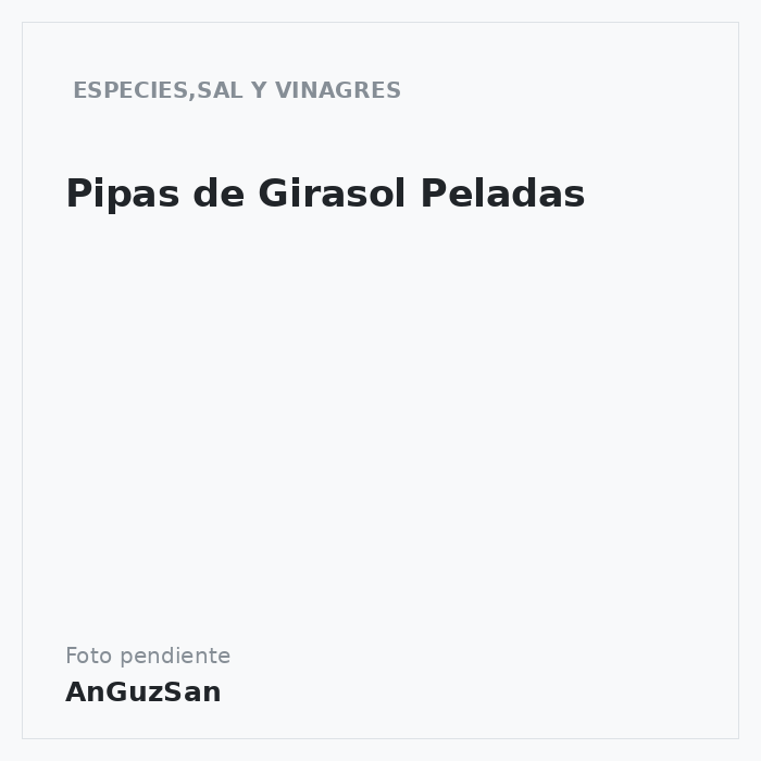 Pipas de Girasol Peladas · La piedra