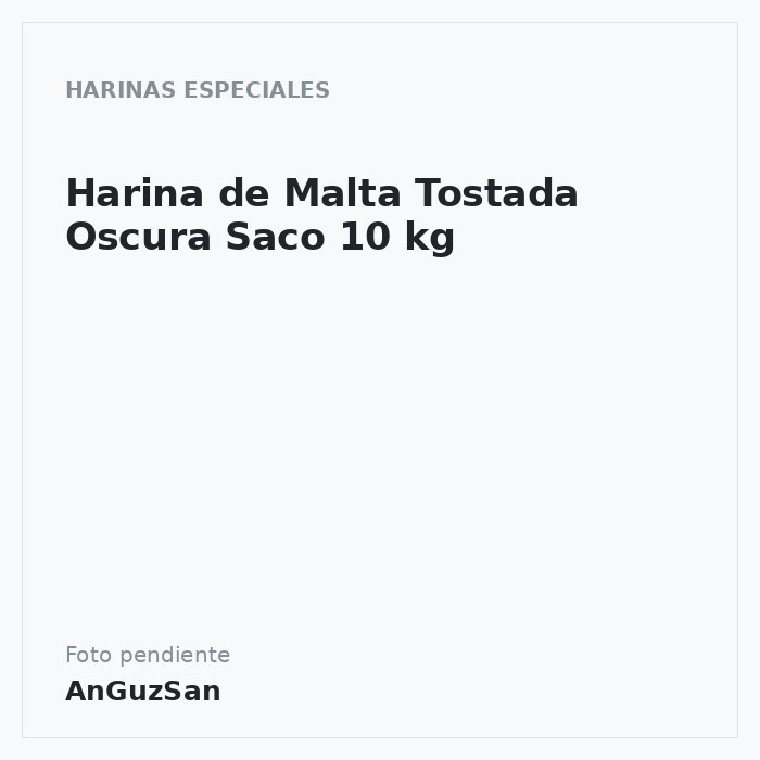 Harina de Malta Tostada Oscura Saco 10 kg · 10 unidades · Bayogar