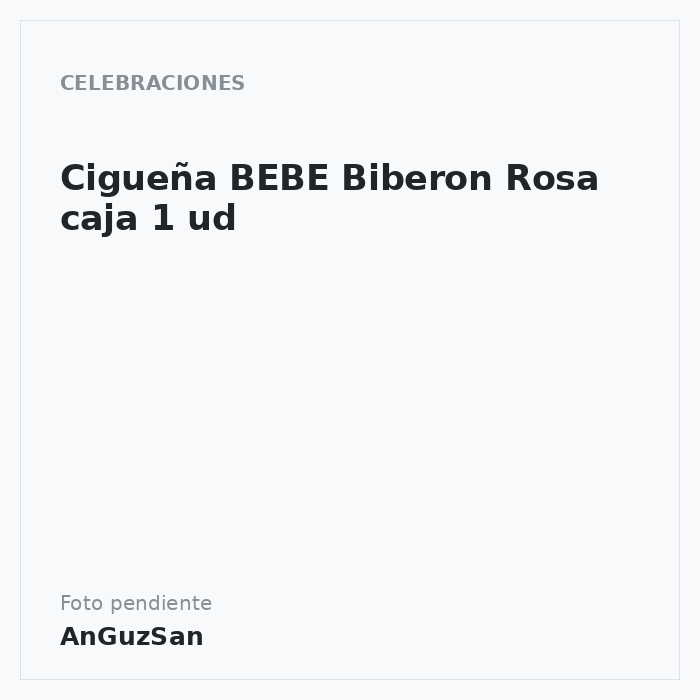 Cigueña BEBE Biberon Rosa  caja 1 ud · BENI