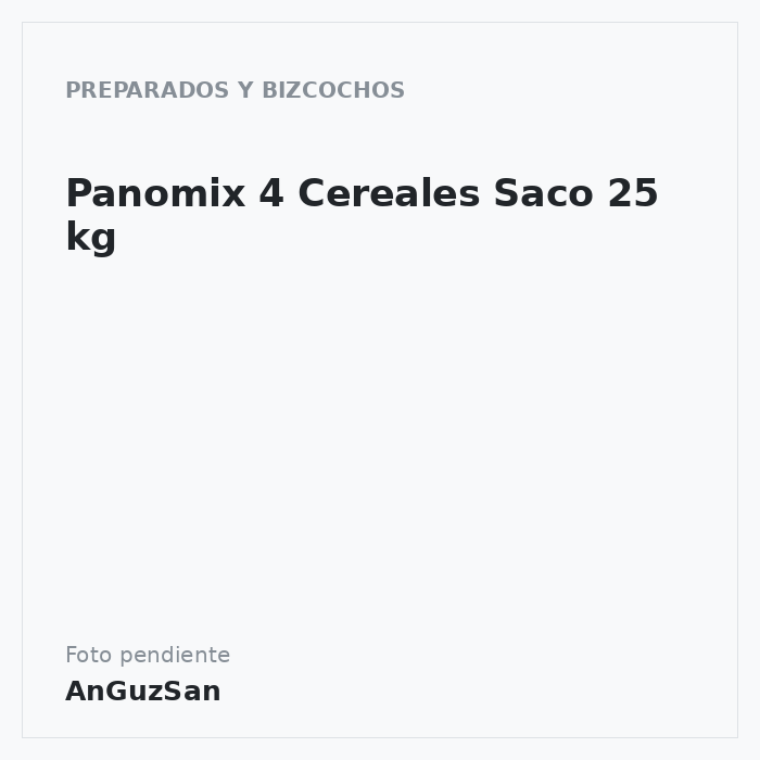 Panomix 4 Cereales Saco 25 kg · 25 unidades · Zeelandia