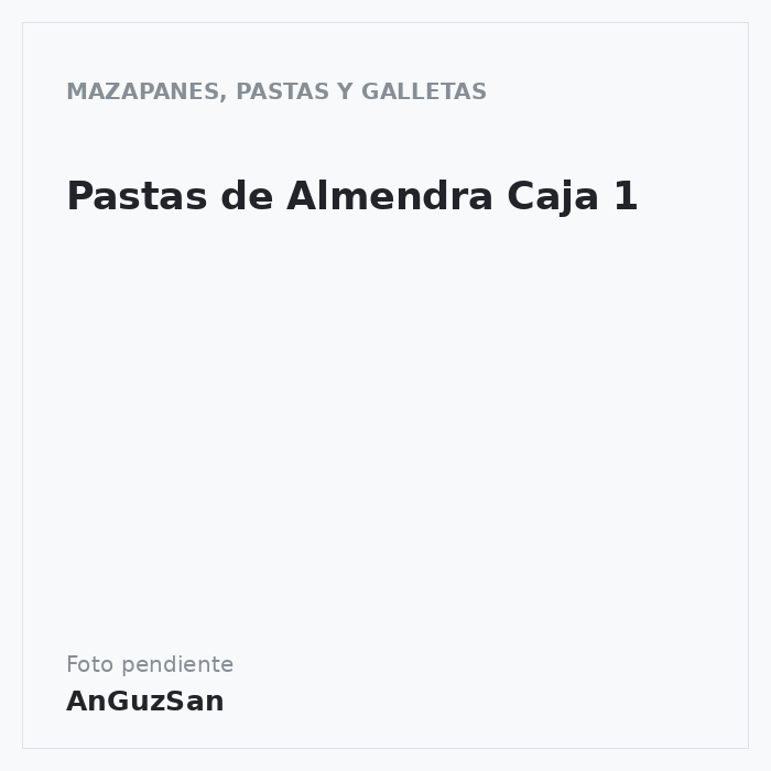 Pastas de Almendra Caja 1 · Gallego
