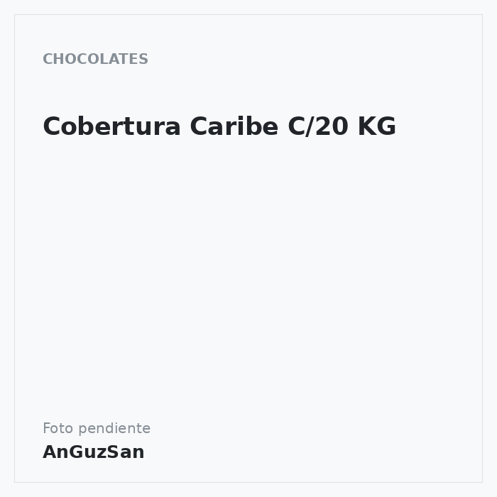 Cobertura Caribe C/20 KG · 20 unidades · Martini