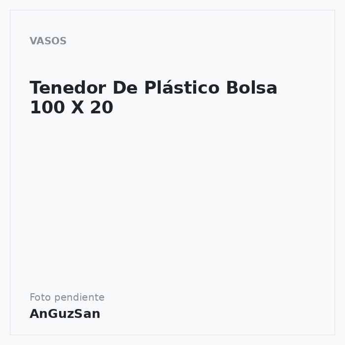 Tenedor De Plástico Bolsa 100 X 20 · Konny