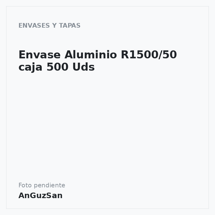 Envase Aluminio R1500/50 caja 500 Uds · Quintin