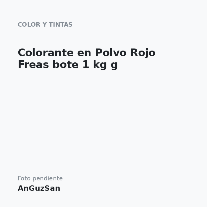 Colorante en Polvo Rojo Freas bote 1  kg g · IGI
