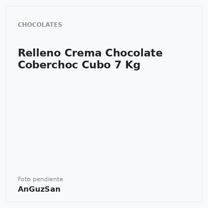 Relleno Crema Chocolate Coberchoc Cubo 7 Kg · Alica