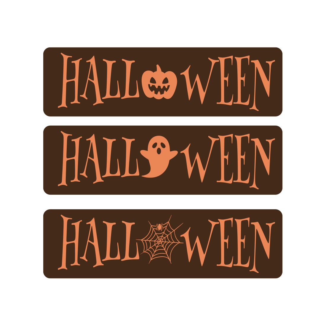 Letreros *Halloween* de chocolate negro 45x13 mm (312 u.) · 312 unidades · Artipas