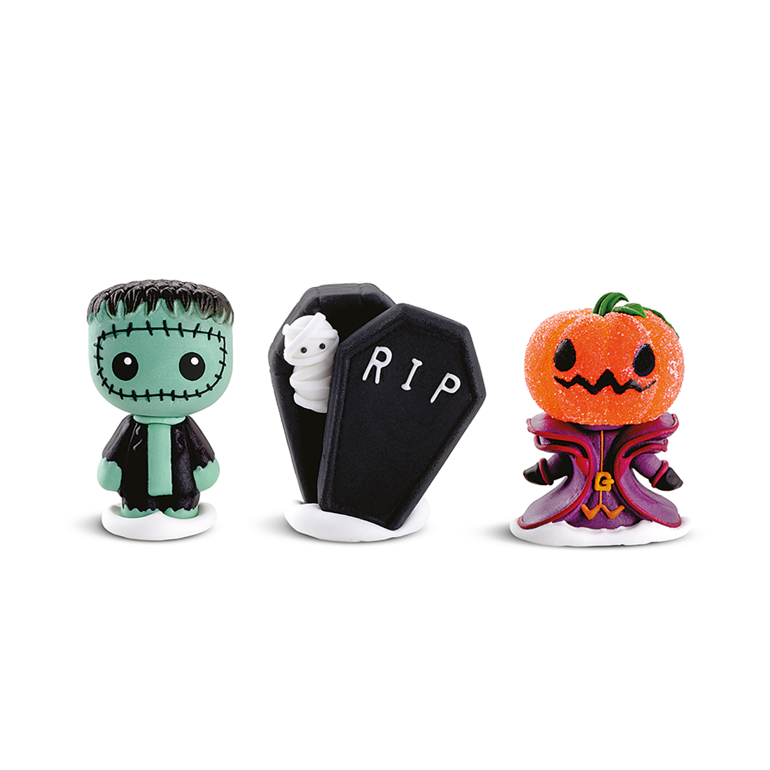 Figuras Halloween de azúcar y gominola h50 mm (30 u.) · 30 unidades · Artipas