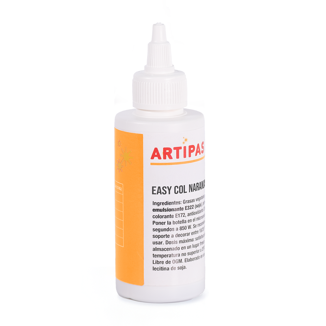 Colorante en pasta concentrado naranja - base aceite (25 ml) · Artipas