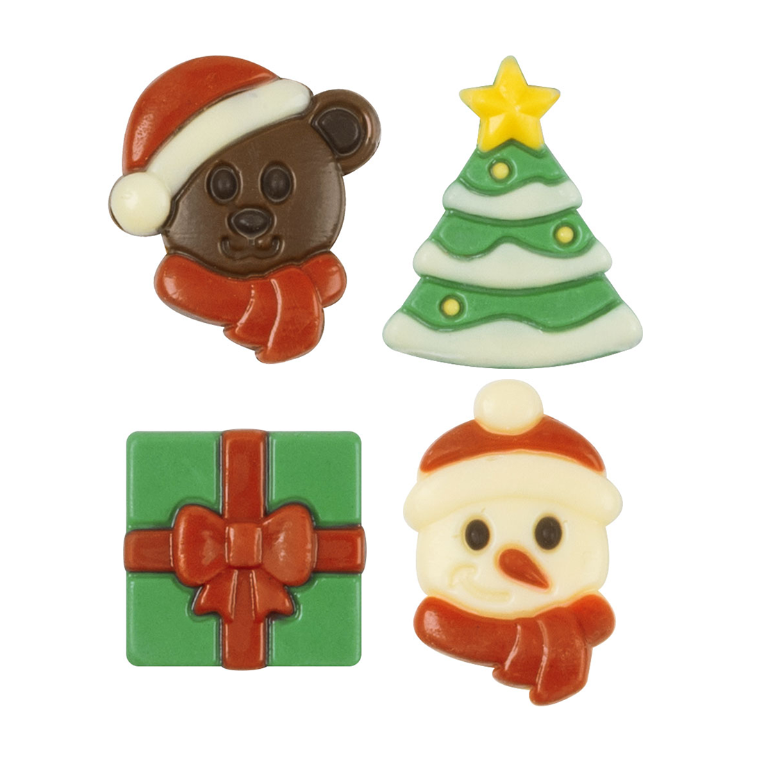 Conjunto navideño de chocolate blanco ø40 mm (96 u.) · 96 unidades · Artipas