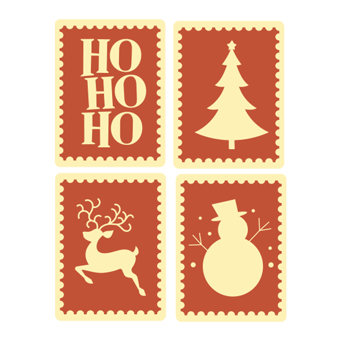 Placa navideñas de chocolate blanco 40x30 mm (160 u.) · 160 unidades · Artipas
