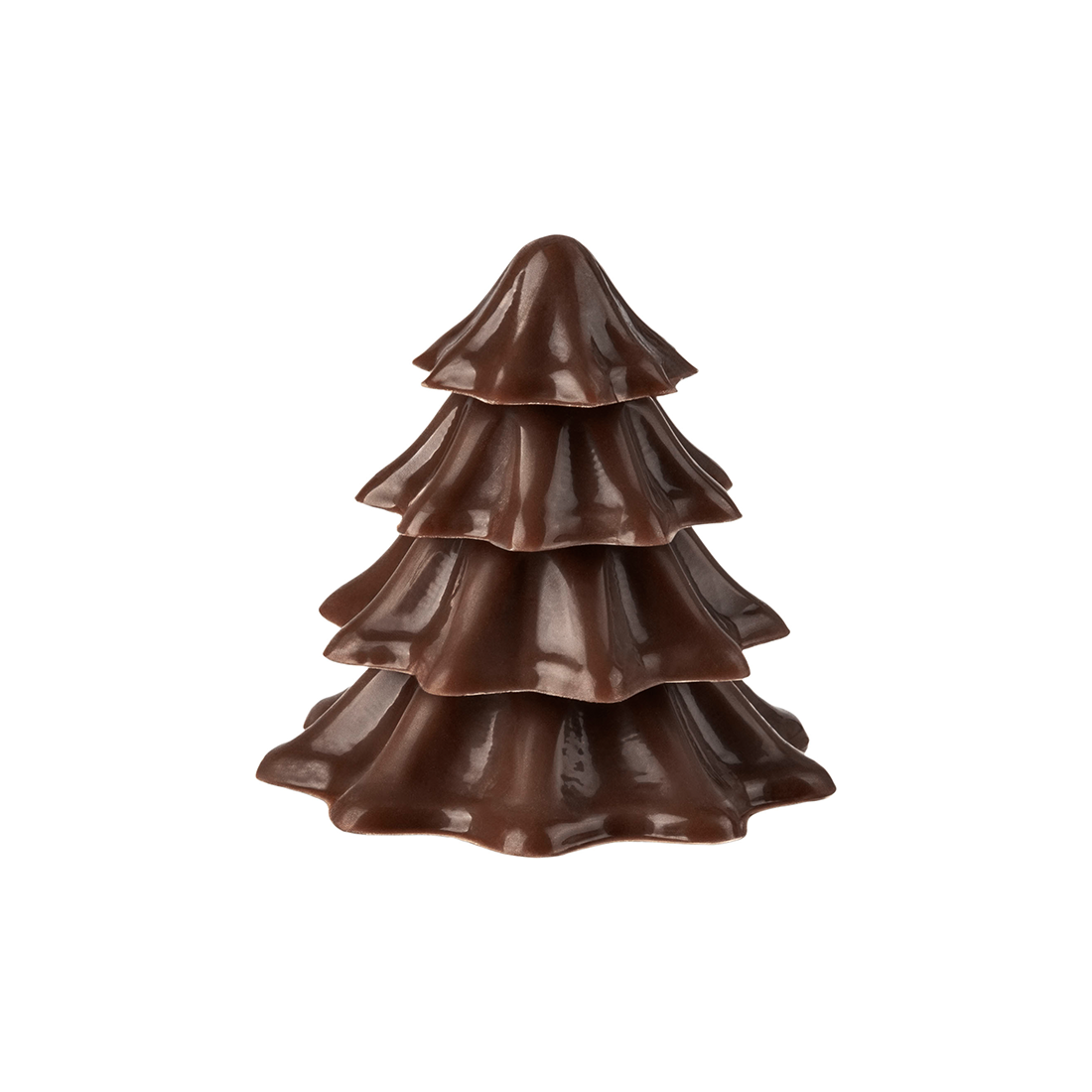 Árbol 3D de Navidad de chocolate negro h30 mm (24 u.) · 24 unidades · Artipas