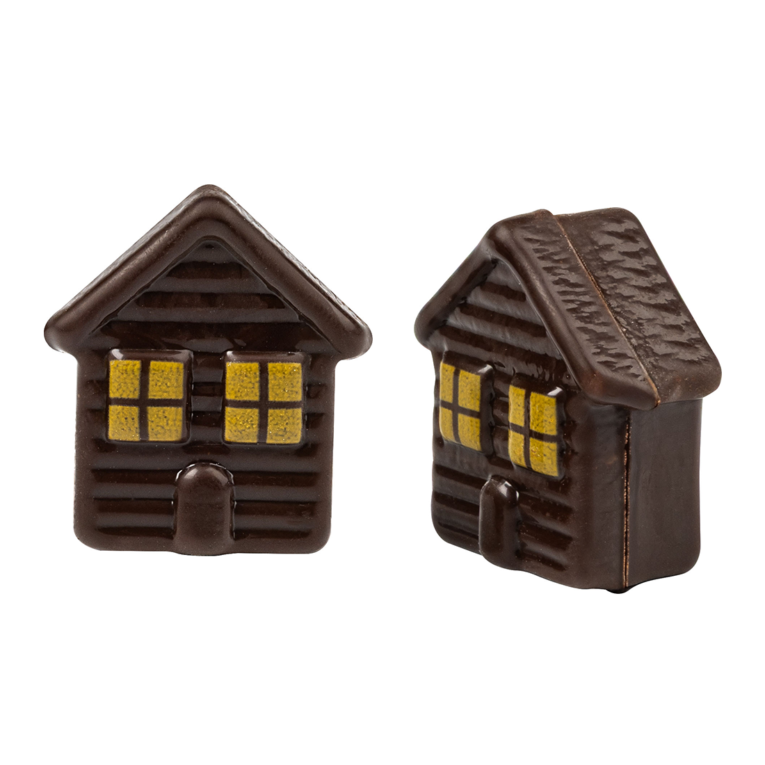 Casa 3D de chocolate negro 30x29 mm (72 u.) · 72 unidades · Artipas