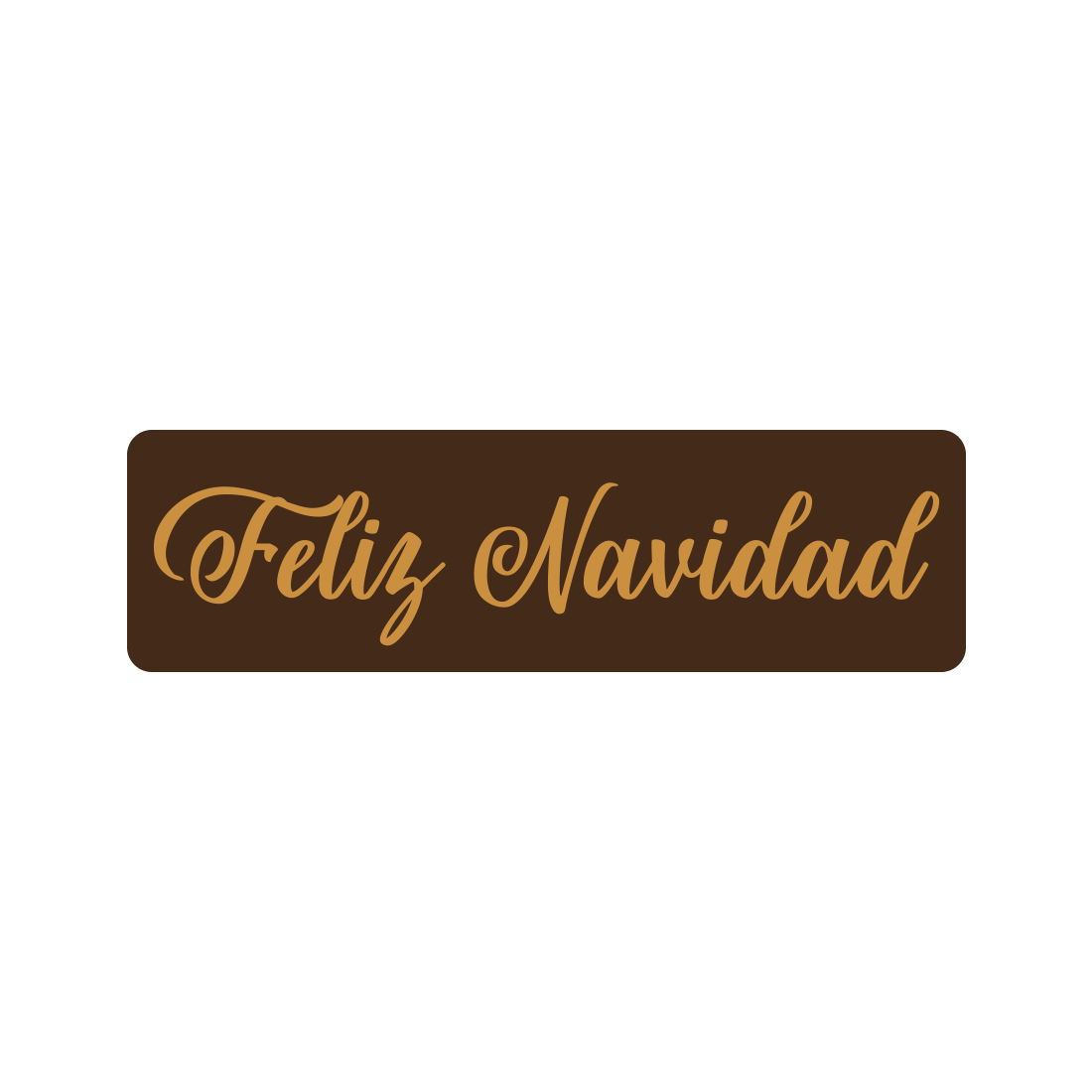 Placa *Feliz Navidad* de chocolate negro 45x13 mm (312 u.) · ref AR17027 · 312 unidades · Artipas