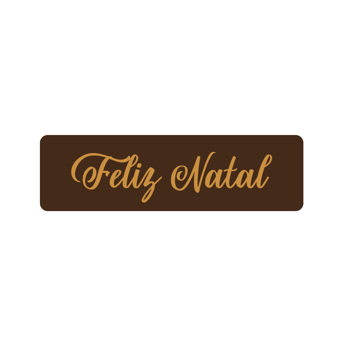 Placa *Feliz Natal* de chocolate negro 45x13 mm (312 u.) · 312 unidades · Artipas