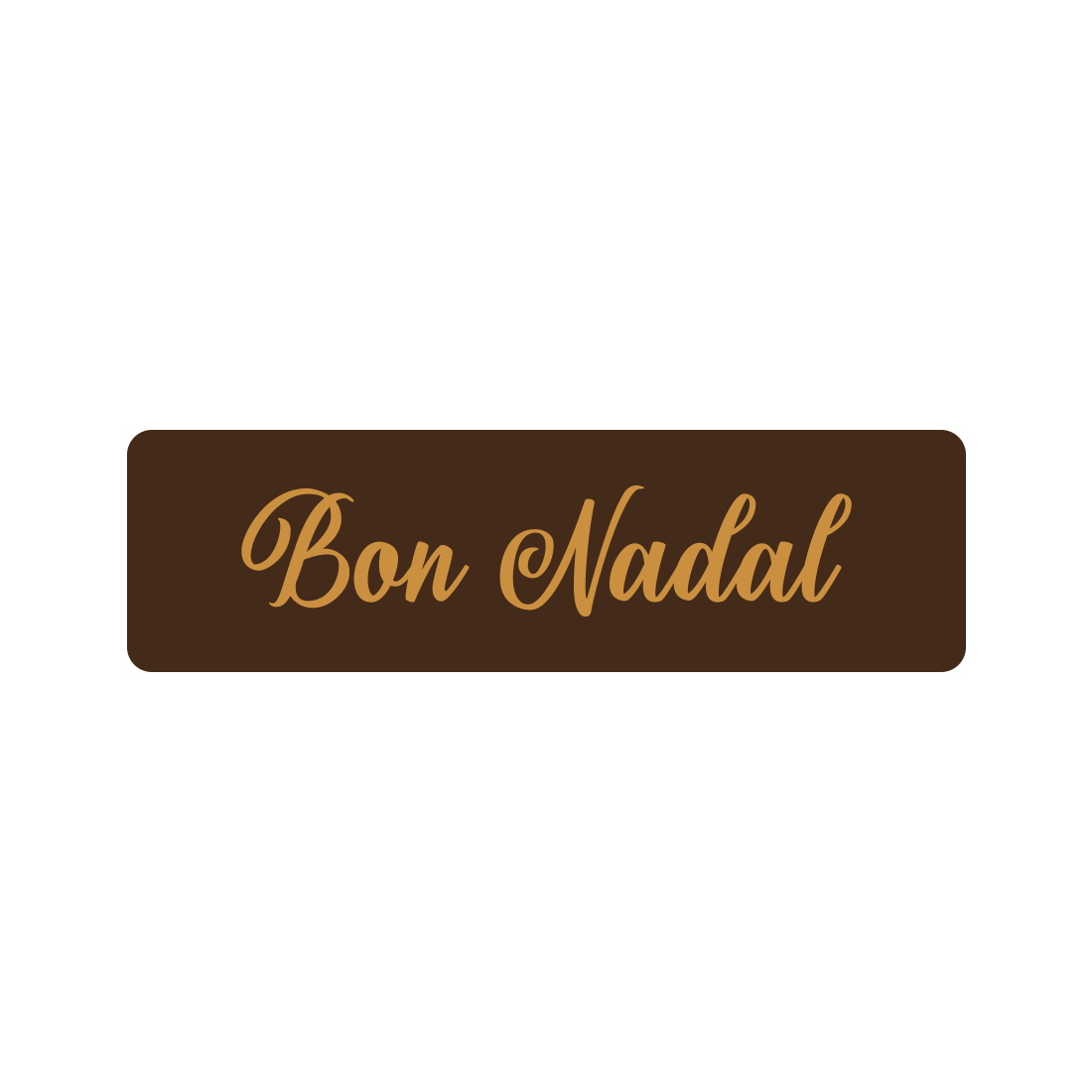 Placa *Bon Nadal* de chocolate negro 45x13 mm (312 u.) · 312 unidades · Artipas