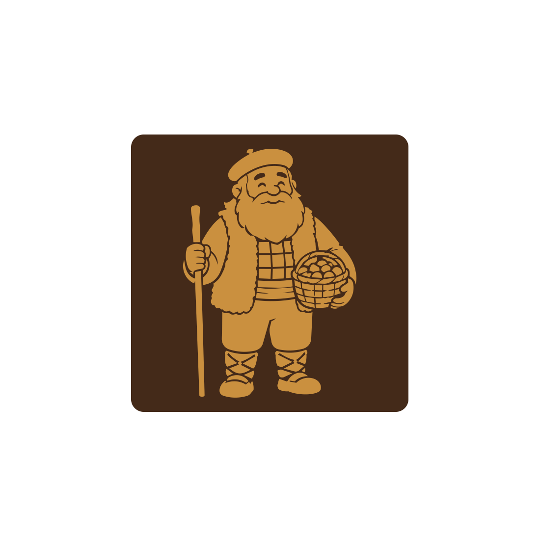 Placa Apalpador gallego de chocolate negro 40x40 mm (60 u.) · 60 unidades · Artipas