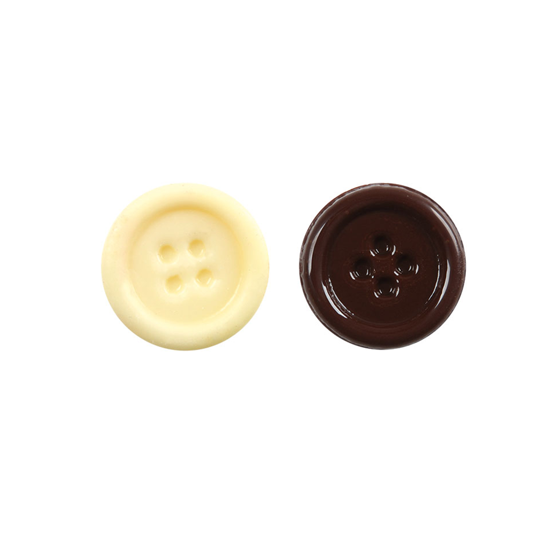 Botones de Chocolate Negro y Blanco ø 25 mm (140 u.) · 140 unidades · Artipas