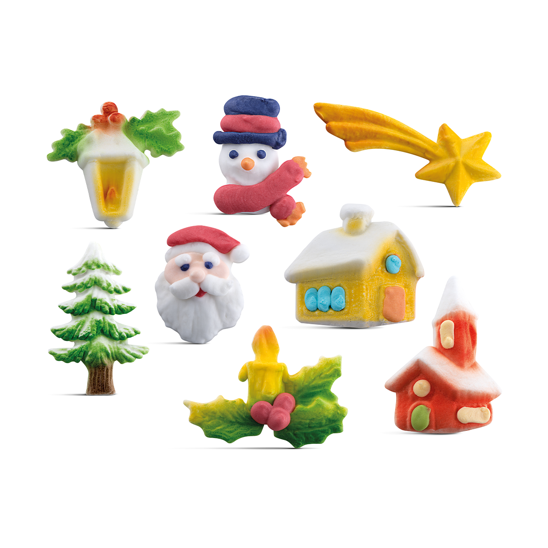 Surtido navideño 2D de azúcar h35-60 mm (42 u.) · 42 unidades · Artipas