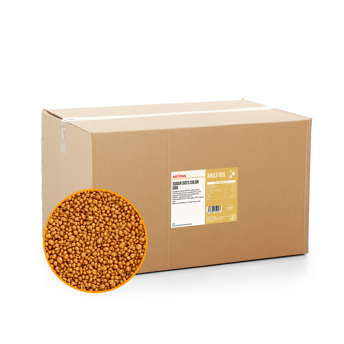 Sugar Dots Oro (15 Kg) · Artipas