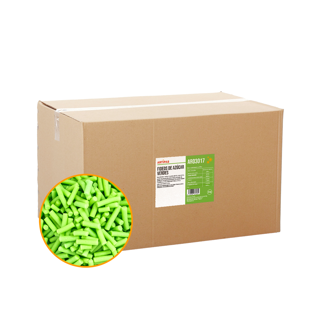 Fideos Azúcar Verde · ref AR03017 · 15 unidades · Artipas