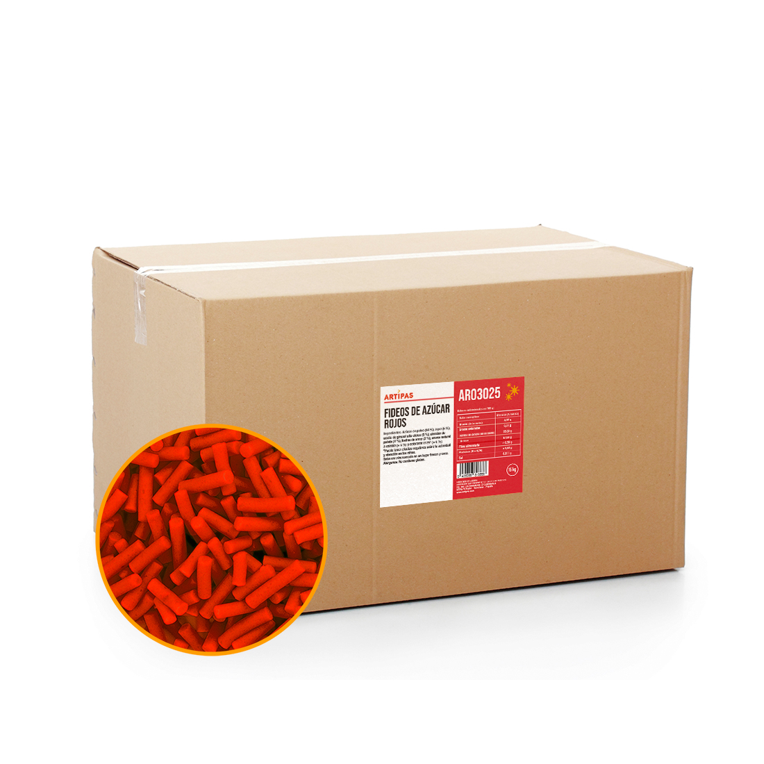 Fideos Azúcar Amarillo · ref AR03025 · 15 unidades · Artipas