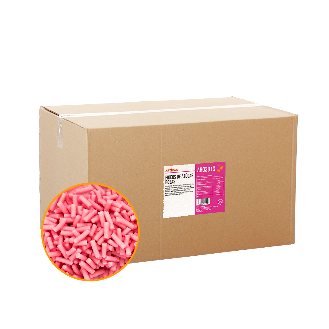 Fideos Azúcar Rosa · ref AR03013 · 15 unidades · Artipas