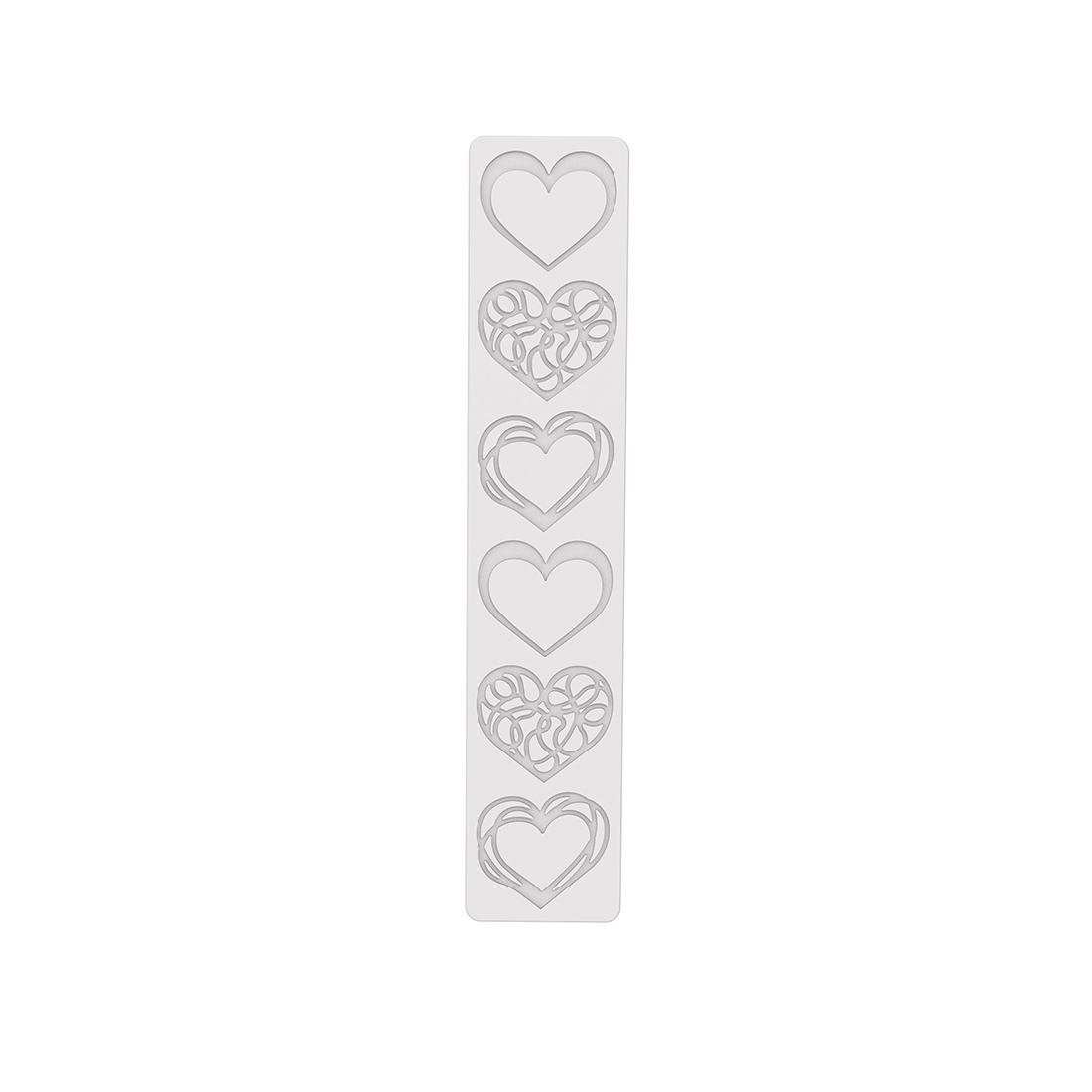 Molde Corazones Decorativos de Silicona 6 Piezas 69x61x2 mm (1 u.) · Artipas
