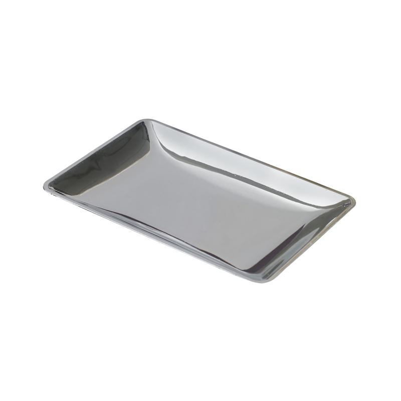 Mini Plato de Cóctel Fluid Plata · 50 unidades · Artipas