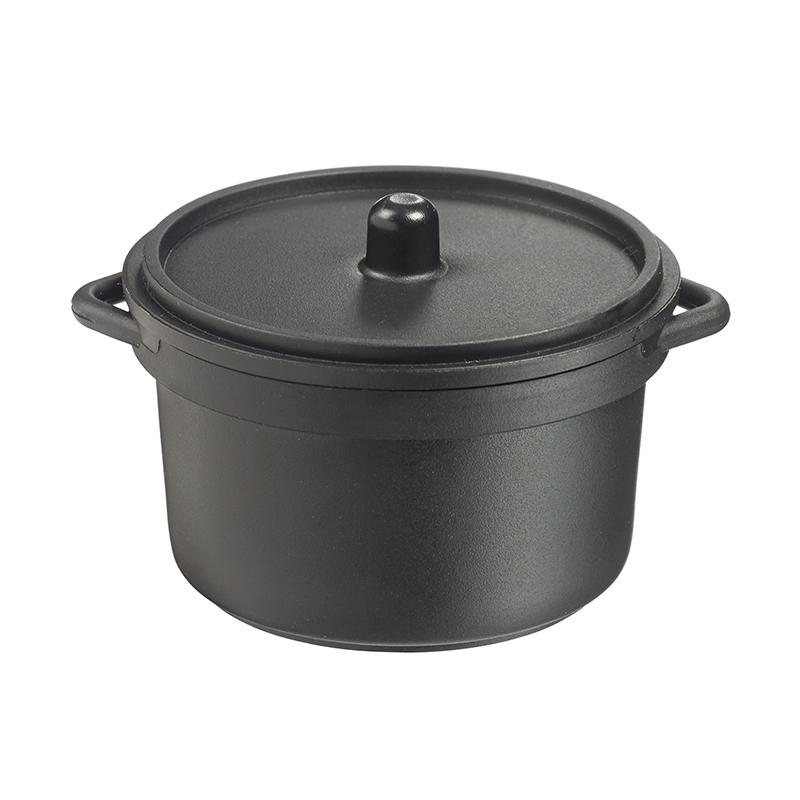 Mini Cazuela Negra 90 ml con Tapa · 30 unidades · Artipas