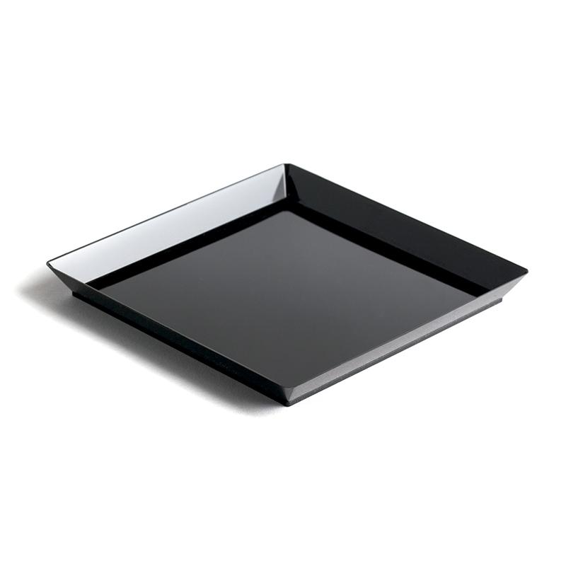 Mini Plato Quartz Negro · 50 unidades · Artipas