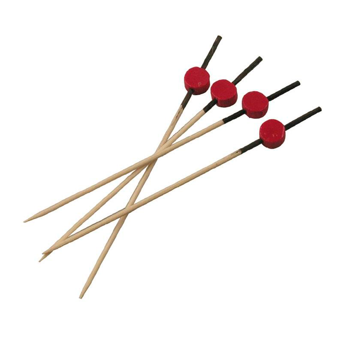 Brocheta de Bambú Rojo/Negro · 200 unidades · Artipas
