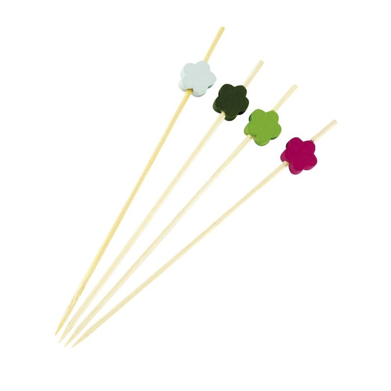 Brocheta de Bambú Flores · 200 unidades · Artipas