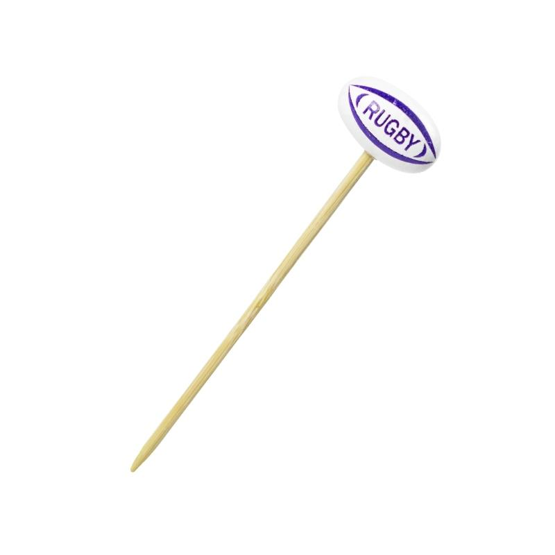 Brochetas de Bambú Balón Rugby · 100 unidades · Artipas