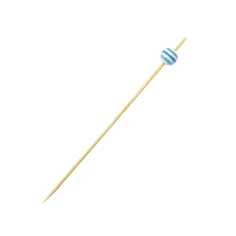 Brocheta de Bambú Peonza Blanca y Azul · 200 unidades · Artipas