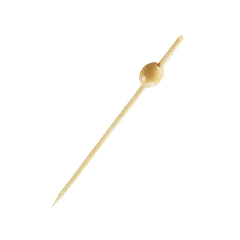 Brocheta de Bambú Bola Grabada · 200 unidades · Artipas