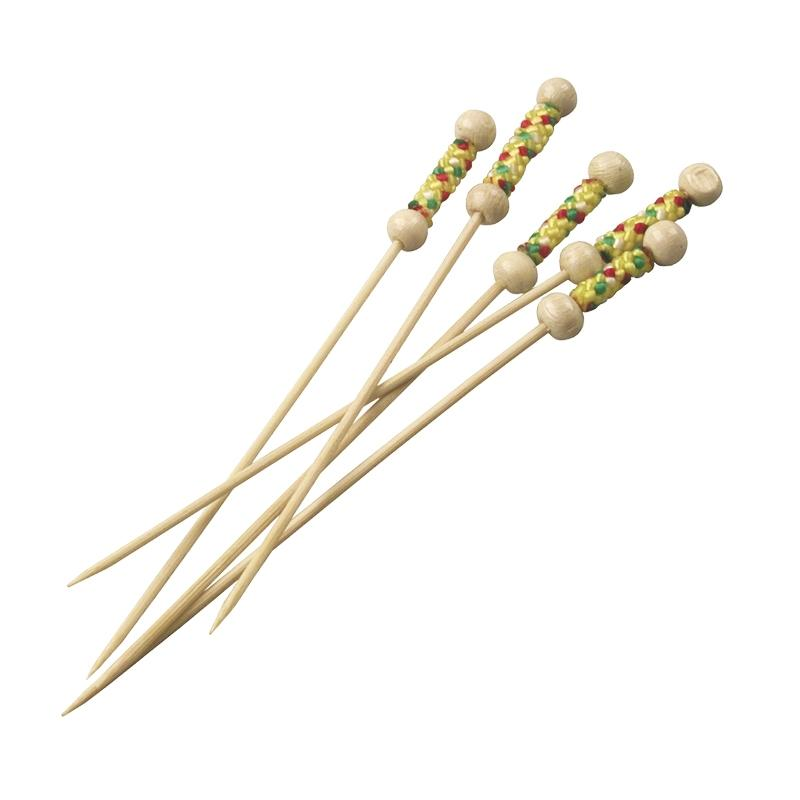 Brocheta de Bambú Perla · 200 unidades · Artipas