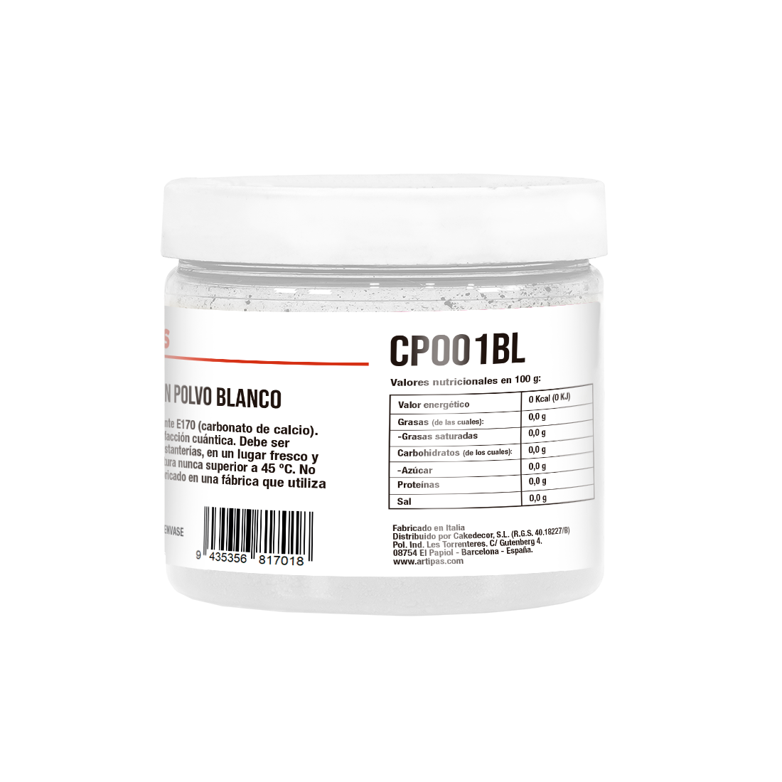 Colorante Blanco Lipo/Hidro Soluble · 100 unidades · Artipas