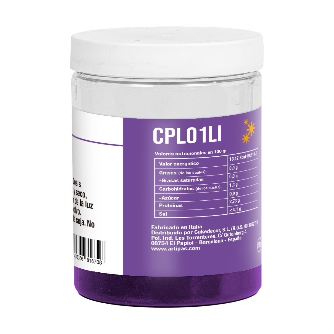 Colorante Lila Liposoluble en Polvo · 50 unidades · Artipas