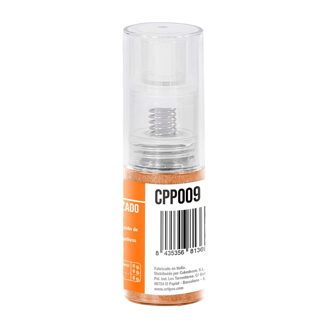 Colorante Metalizado Naranja en Polvo · 10 unidades · Artipas